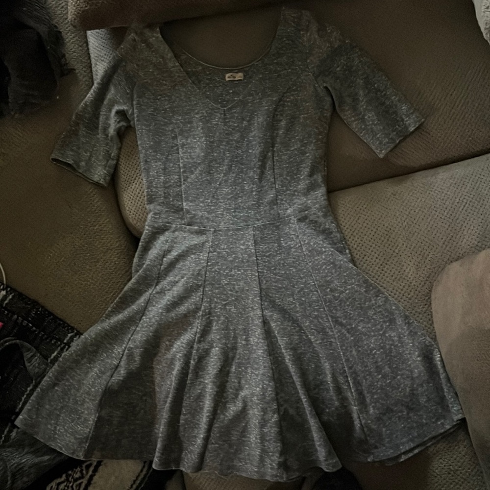 Worn twice grey short sleeve cotton dress